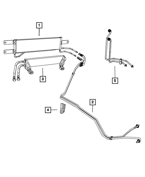 Transmission Oil Cooler, and Lines for 2011 Ram 2500 #0