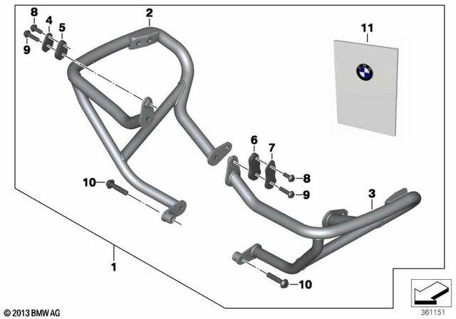 7129907383 - Protection: Fillister-Head Screw - M8X20-8.8-Znniv for BMW-Motorrad Image