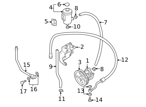 Pump & Hoses for 2001 Suzuki Vitara #0