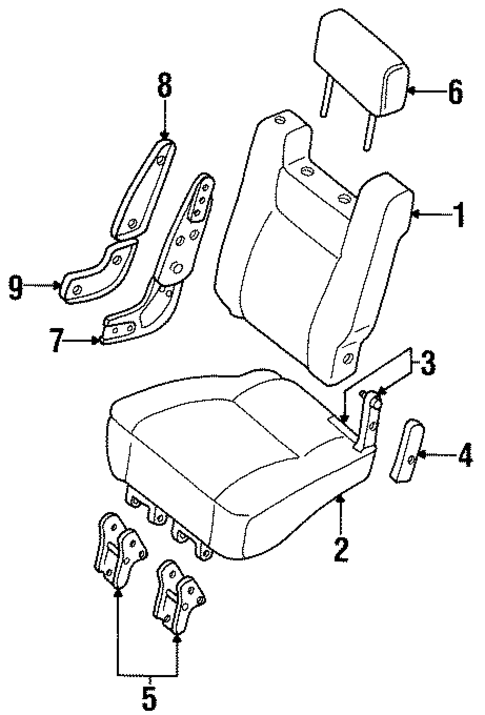 Rear Seat Components for 2000 Isuzu Trooper #2