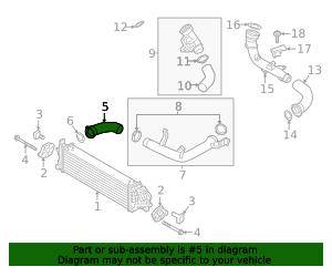 2016-2026 Volvo Inter-Cooler Hose 32222269 | TascaParts.com