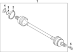 5WA501204A - : Axle Assembly for Volkswagen: Golf R Image