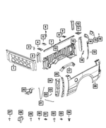 68027843AA - Body Sheet Metal Except Doors: Front Box Panel, Left for Mopar Image