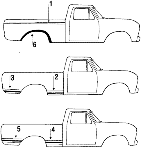 Exterior Trim - Pick UP Box for 1985 Ford Ranger #0