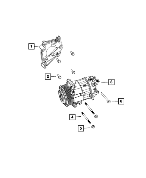 Air Conditioner Compressor and Mounting for 2020 Chrysler Pacifica #1