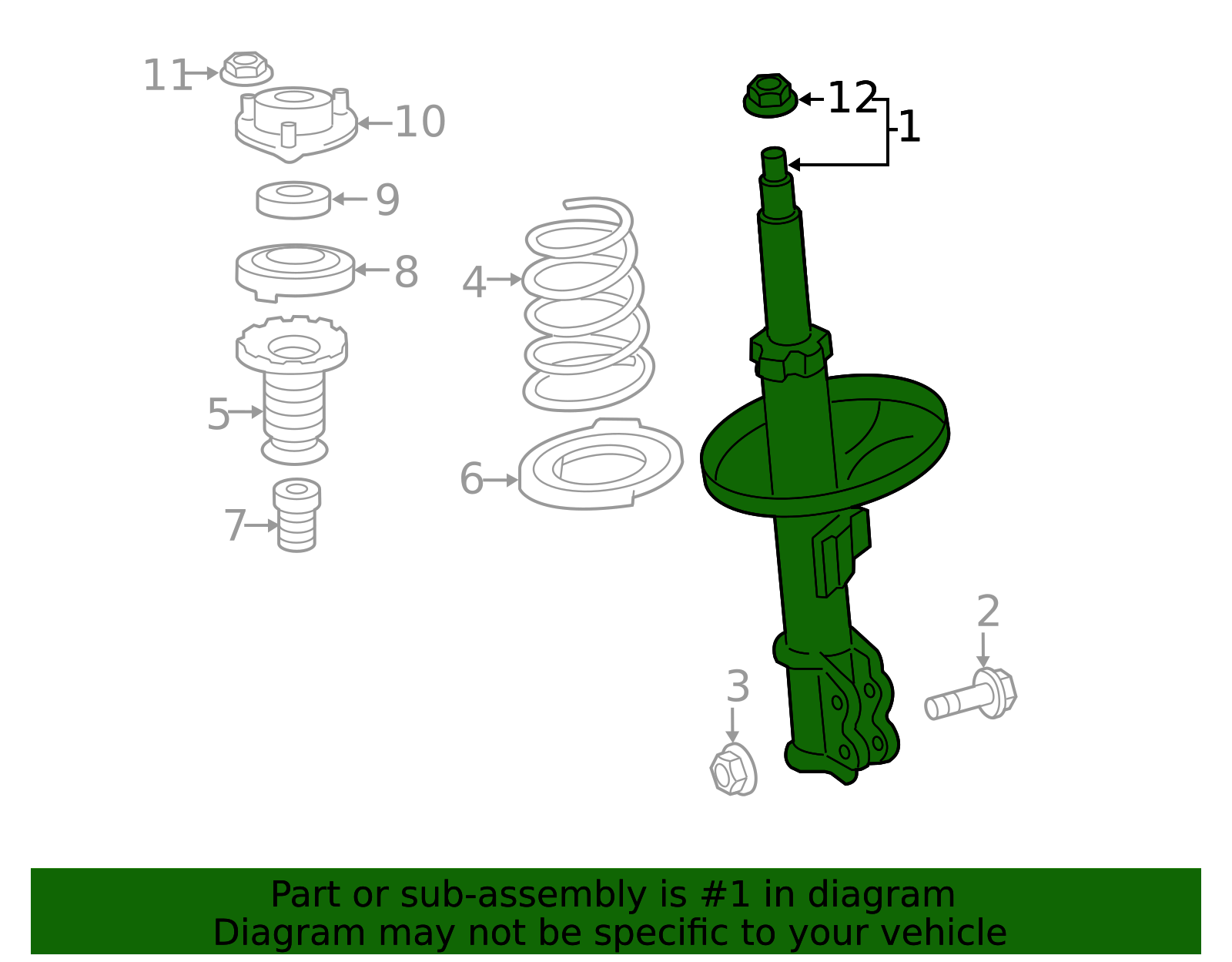 Genuine Official Toyota Suspension Strut part# 48510-8Z299 for