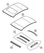 5008792AA - Body Sheet Metal Except Doors: Sunroof Roof for Mopar Image