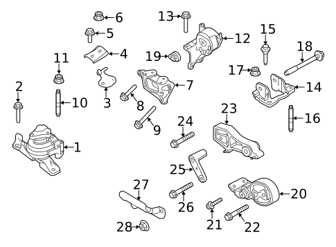 Engine & Trans Mounting for 2016 Lincoln MKS #0