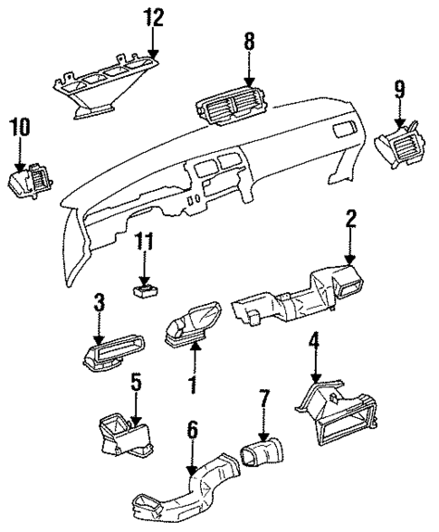 Air Distribution System for 1996 Toyota T100 #0
