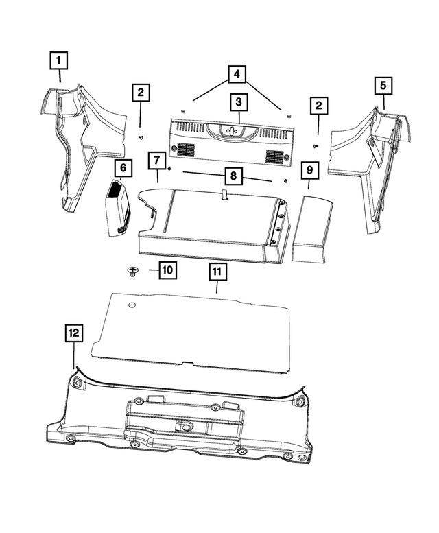 1SC76KA9AA - Interior Trim: Trunk Side Trim Panel for Mopar Image