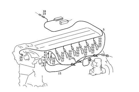 Engine Cable Harness for 1993 Mercedes-Benz 400SEL #0