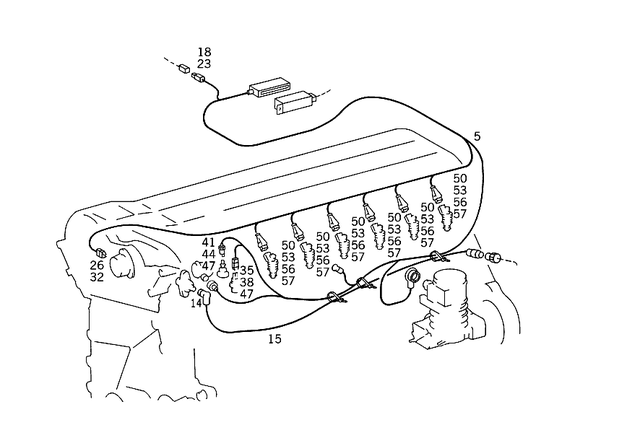 1405403805 - Electrical Equipment and Instruments: Line for Mercedes-Benz: 400SE, 400SEL, 500SEL, S420 Image image