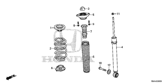 Rear Shock Absorber for 2016 Honda Civic #0