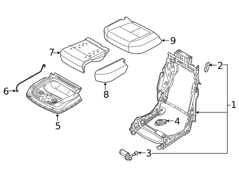 Rear Seat Components for 2025 Audi A8 Quattro #2