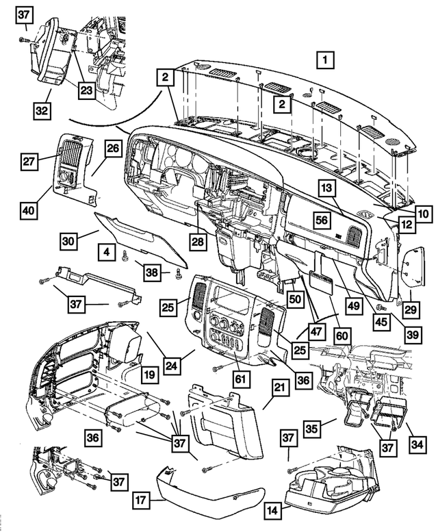 5GT31WL8AC - Instrument Panel and Radios and Consoles: Instrument Panel Cover for Mopar Image
