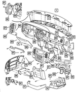 5GT31WL8AA - Instrument Panel and Radios and Consoles: Instrument Panel Cover for Dodge: Ram 1500, Ram 2500, Ram 3500 Image