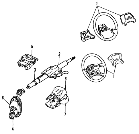 Steering Column for 1993 Mitsubishi Galant #0