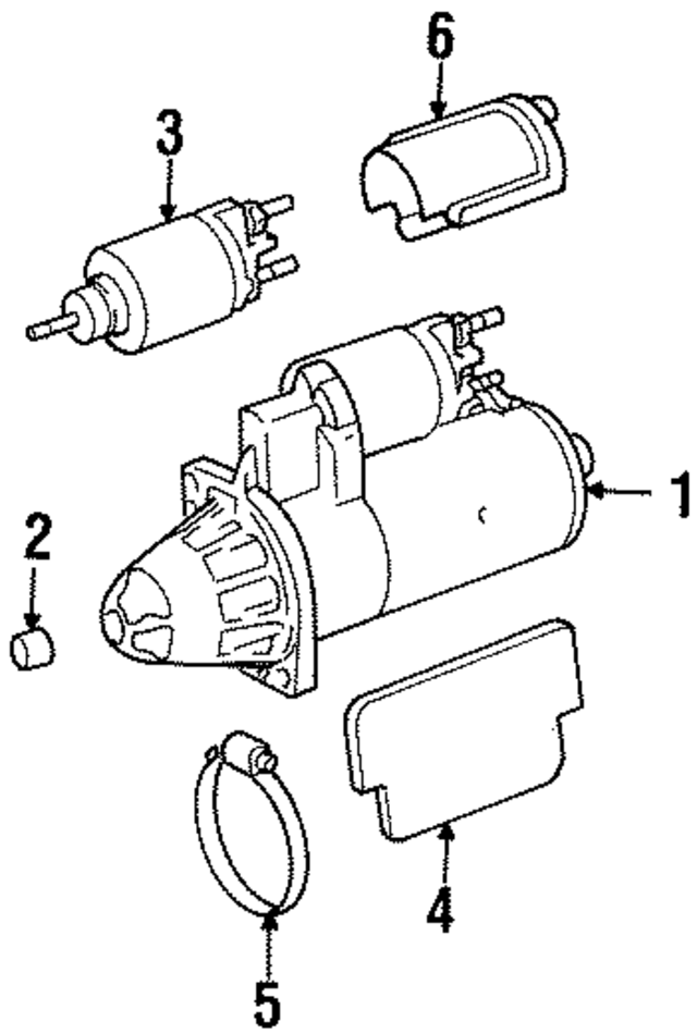 34911287 - : Starter Solenoid for Audi: 100, 200, 200 Quattro, 80, 80 Quattro, 90, 90 Quattro, A4, A4 Quattro, Cabriolet, Coupe Quattro Image