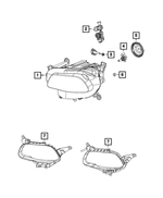 68292993AB - Electrical: Headlamp, Left for Jeep: Cherokee Image