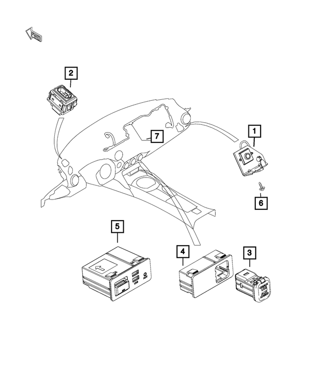68345958AA - Electrical: Audio Microphone, Passenger Side for Mopar Image