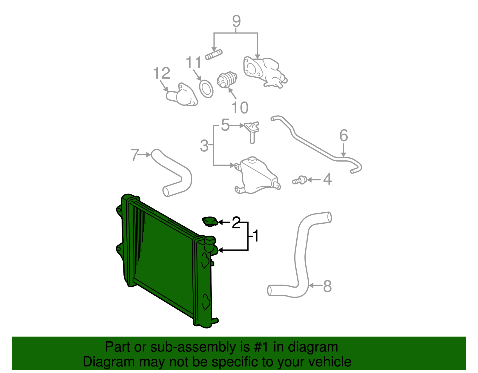16400-31354 - Radiator Assembly 2003-2009 Toyota 4Runner