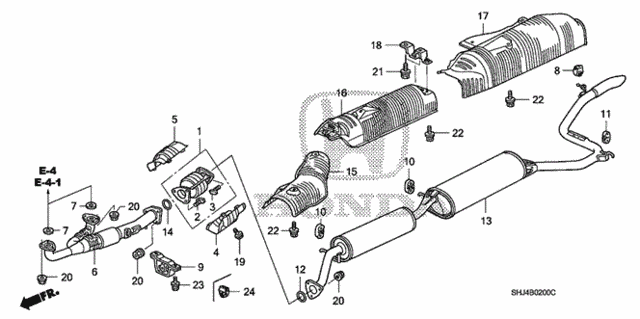 Exhaust Pipe - Muffler for 2008 Honda Odyssey #0
