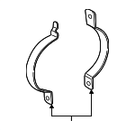 11518482297 - Cooling System: Holder Strap for BMW: 540i, 540i xDrive, 740i, 740i xDrive, 745e xDrive, 840i, 840i Gran Coupe, 840i xDrive, 840i xDrive Gran Coupe, M2, M240i, M240i xDrive, M340i, M340i xDrive, M440i, M440i Gran Coupe, M440i xDrive, M440i xDrive Gran Coupe, X3, X4, X5, X6, X7, Z4 Image