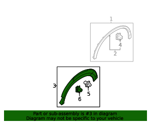 2020-2025 Volvo Wheel Arch Molding 31439096 | TascaParts.com