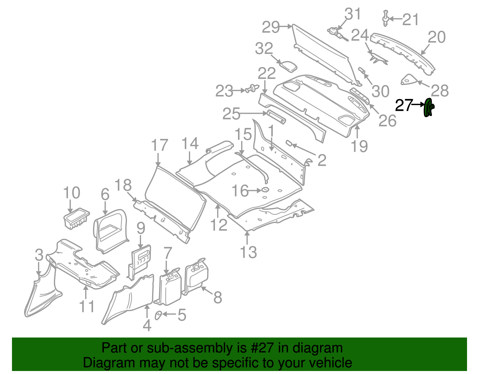 Seat Belt Guide - BMW (72-11-1-815-734)