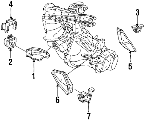 Engine Mounting for 1992 Pontiac LeMans #0