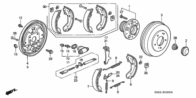 Rear Brake (Drum) (KA)(KC) for 2000 Honda Odyssey #0