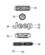 68472849AA - Exterior Ornamentation: Nameplate, Right Or Left for Jeep: Gladiator, Wrangler Image