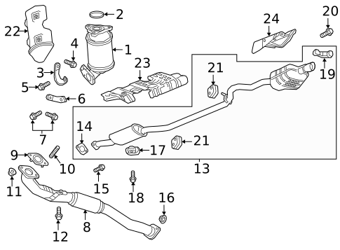 Exhaust Components for 2021 GMC Acadia #0