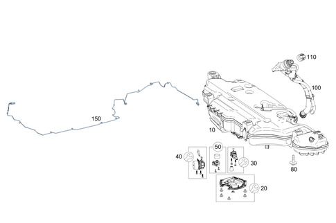 Adblue Container and Lines for 2024 Mercedes-Benz GLB35 AMG #0