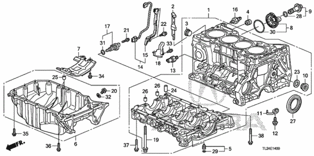 Cylinder Block - Oil Pan for 2009 Acura TSX #0