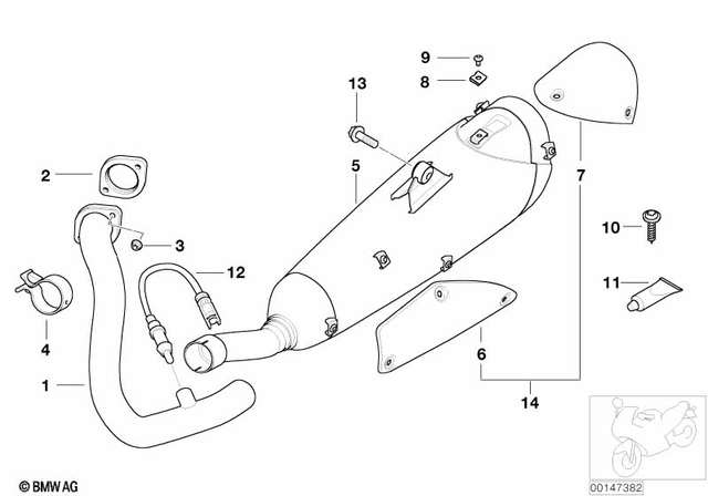 18112343587 - Exhaust System: Exhaust Seal -  for BMW-Motorrad Image