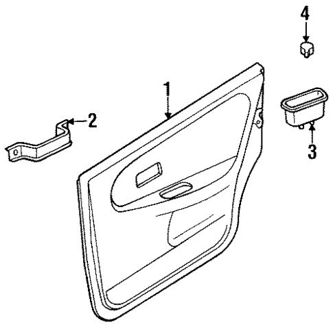 Interior Trim - Rear Door for 1991 INFINITI G20 #0
