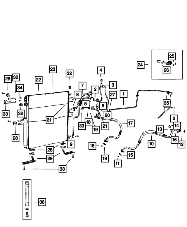 68092249AC - : A/C Suction Line for Mopar Image