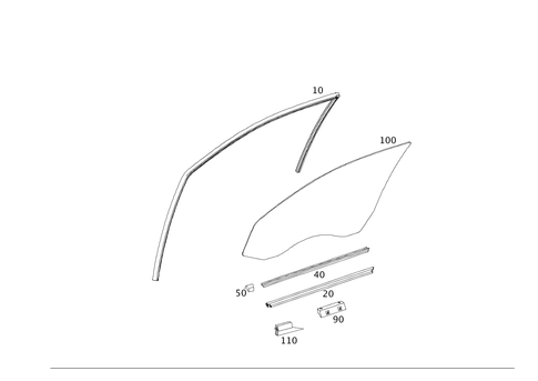 Front Door Windows for 2009 Mercedes-Benz E320 #0