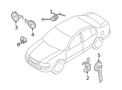 Horn for 2004 INFINITI I35 #0