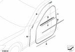 51337178005 - : Seal, Door Joint, Door Front Lower for BMW Image