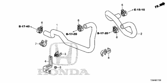 Water Hose (1) for 2014 Honda Accord #0