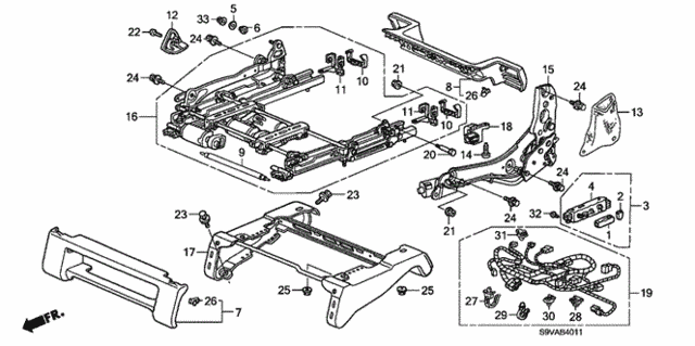 Front Seat Components (L.) (Power) for 2008 Honda Pilot #0