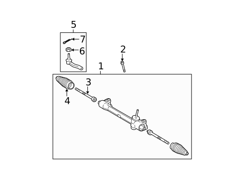 Steering Gear & Linkage for 2011 Toyota Yaris #1