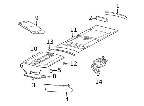 Interior Trim - Roof for 2003 Dodge Ram 2500 Van #1