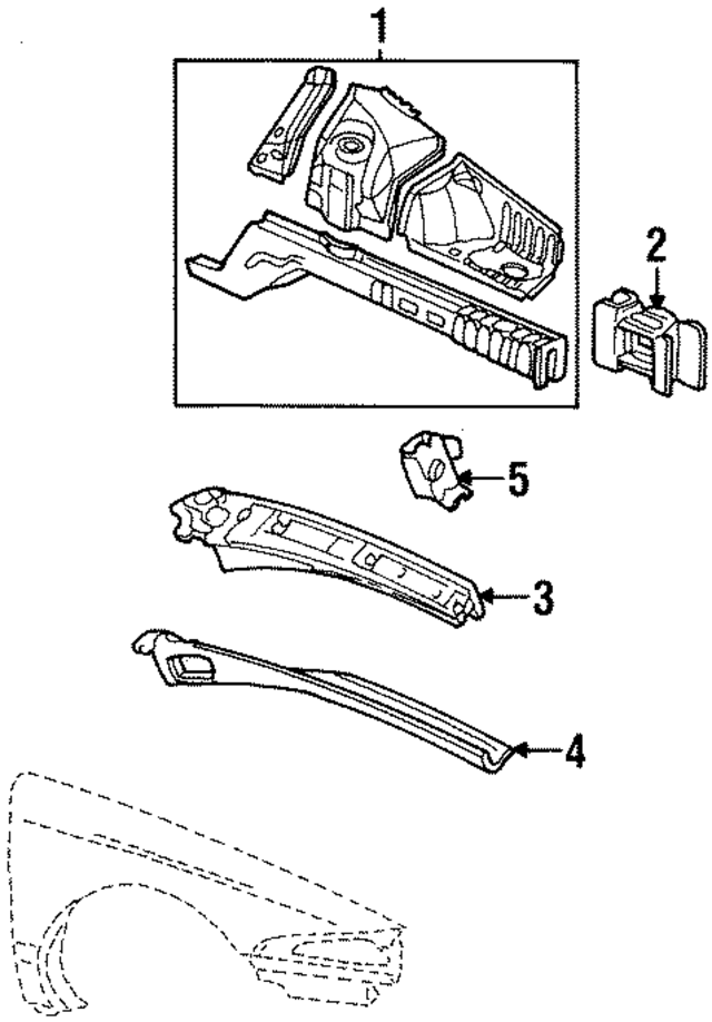 F3LY16D157A - Body: Upper Rail Upper Bracket for Ford Image