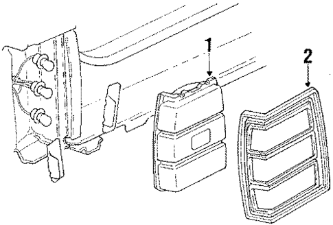 Tail Lamps for 1985 Pontiac Parisienne #1