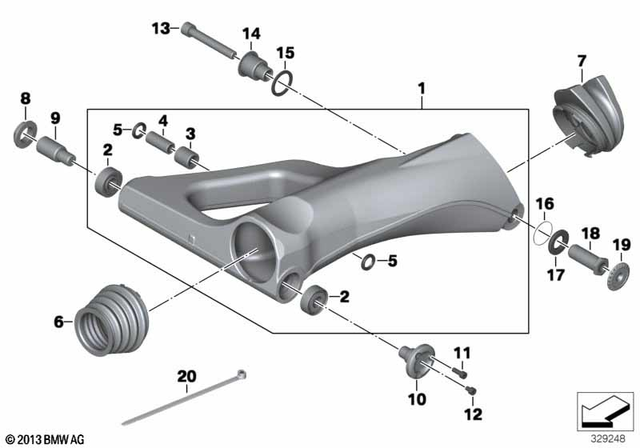 33358561749 - : Rear Wheel Swinging Arm for BMW-Motorrad Image