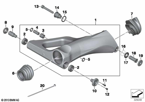 Rear Swing Arm with Bearing, Strut for 2022 BMW-Motorrad K 1600 GT #0