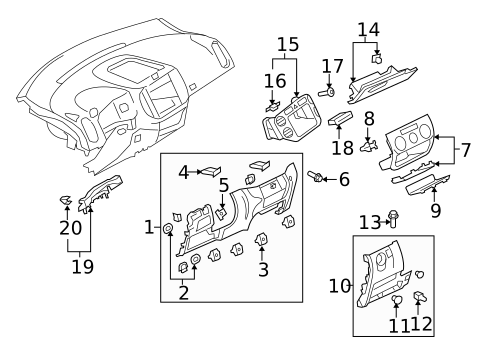 Instrument Panel Components for 2015 Volkswagen Tiguan #0